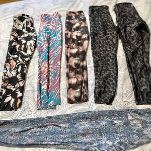 Lot (6 pairs) of medium Bally and Balance Collection workout pants/tights